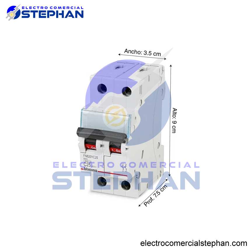 INTERRUPTOR TERMOMAGNÉTICO 2X25A 220V-10KA BTICINO LEGRAND