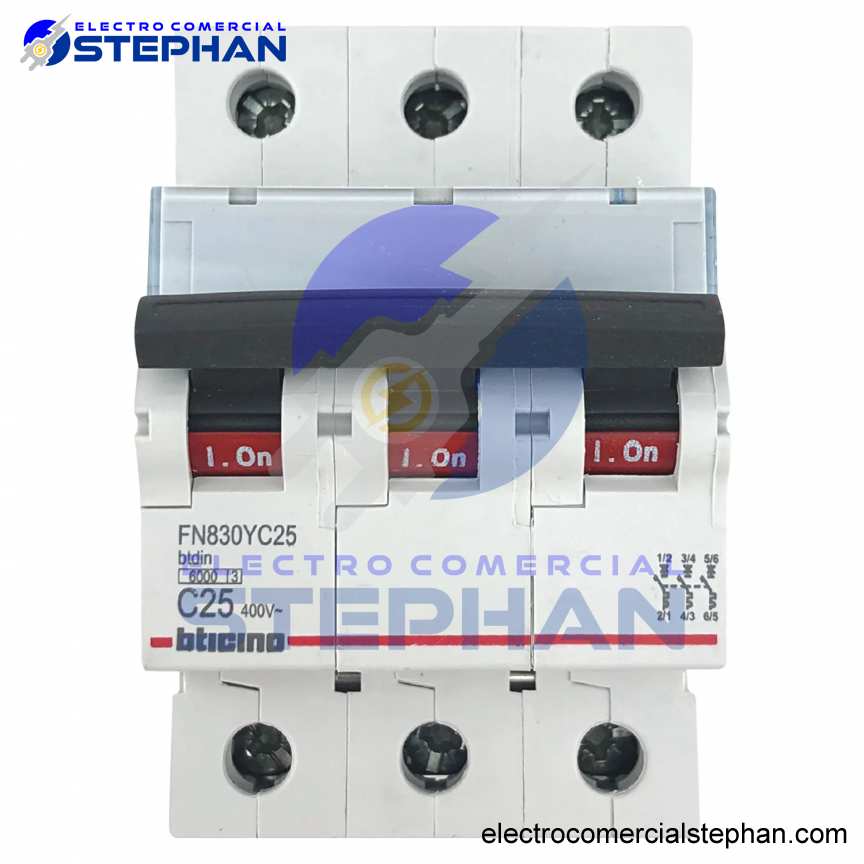 INTERRUPTOR TERMOMAGNÉTICO 3X25A 220V-10KA BTICINO LEGRAND