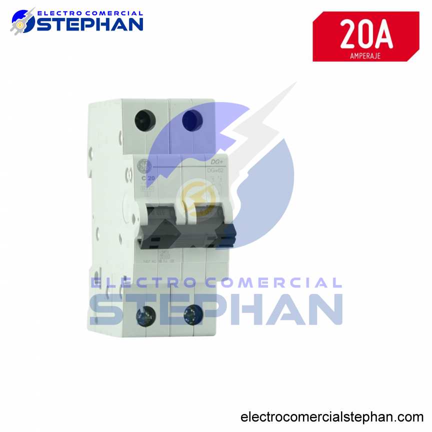 INTERRUPTOR TERMOMAGNÉTICO 2X20A 220V-10KA GENERAL ELECTRIC