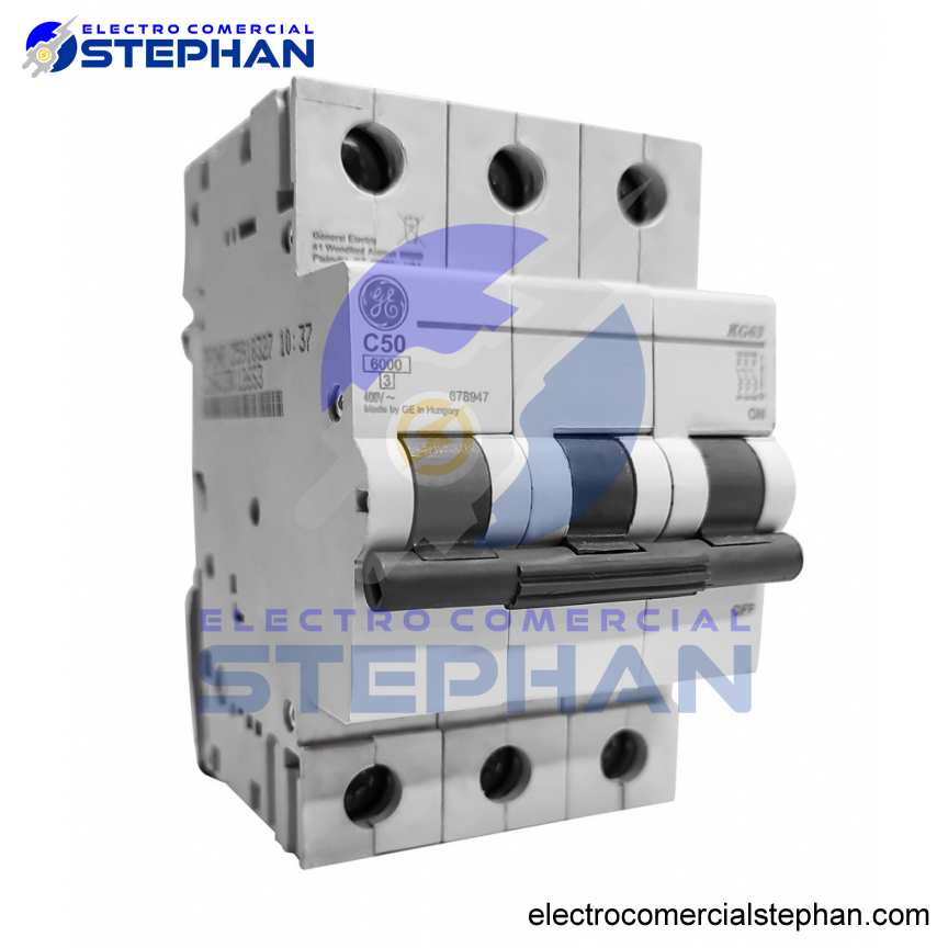 INTERRUPTOR TERMOMAGNÉTICO 3X50A 220V-10KA GENERAL ELECTRIC