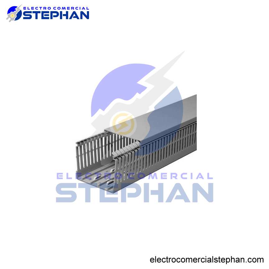 CANALETA RANURADA GRIS 100X100X 2MTS